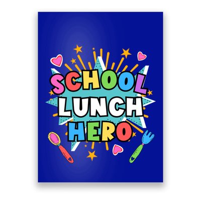 Lunch Hero Squad A Food Service Worker School Lunch Hero Great Gift Poster