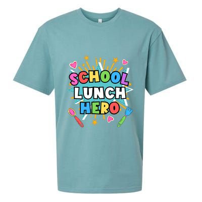 Lunch Hero Squad A Food Service Worker School Lunch Hero Great Gift Sueded Cloud Jersey T-Shirt