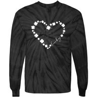 Lucky Heart Shamrock Clover Leaves St Patricks Day Irish Tie-Dye Long Sleeve Shirt