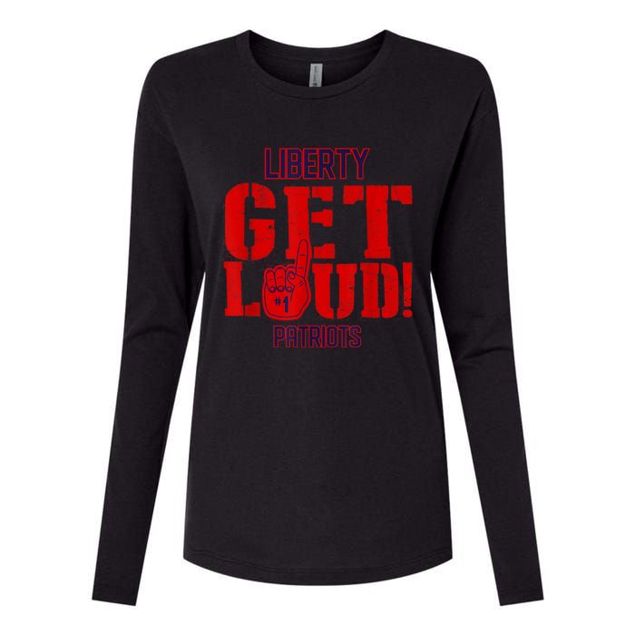 Liberty High School Get Loud Patriots Womens Cotton Relaxed Long Sleeve T-Shirt