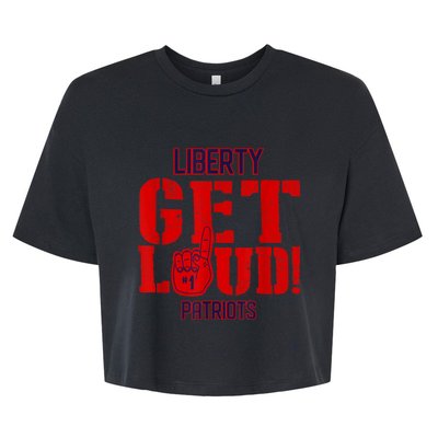 Liberty High School Get Loud Patriots Bella+Canvas Jersey Crop Tee