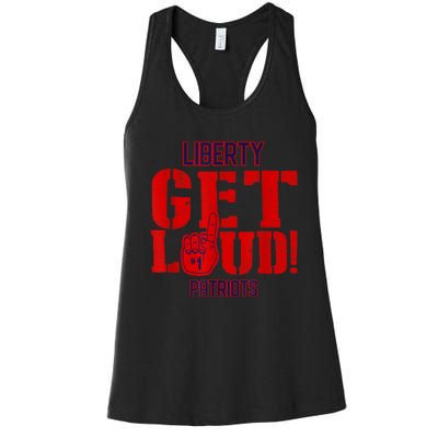 Liberty High School Get Loud Patriots Women's Racerback Tank