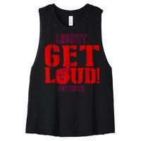 Liberty High School Get Loud Patriots Women's Racerback Cropped Tank