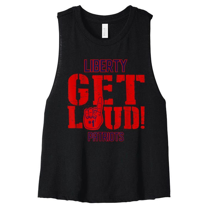 Liberty High School Get Loud Patriots Women's Racerback Cropped Tank