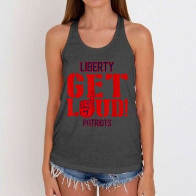 Liberty High School Get Loud Patriots Women's Knotted Racerback Tank