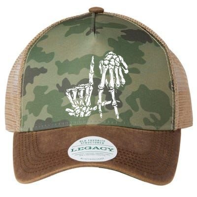La Hand Sign Lazy Diy Halloween Costume Skeleton Los Angeles Legacy Tie Dye Trucker Hat