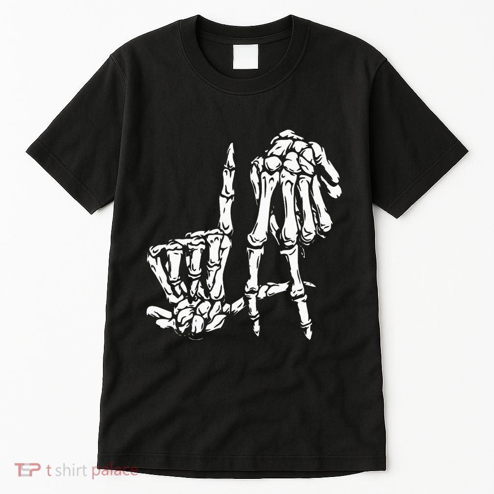 La Hand Sign Lazy Diy Halloween Costume Skeleton Los Angeles Tall T-Shirt