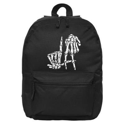 La Hand Sign Lazy Diy Halloween Costume Skeleton Los Angeles 16 in Basic Backpack