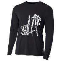 La Hand Sign Lazy Diy Halloween Costume Skeleton Los Angeles Cooling Performance Long Sleeve Crew
