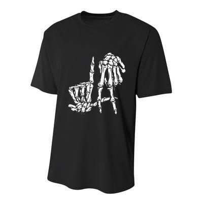 La Hand Sign Lazy Diy Halloween Costume Skeleton Los Angeles Youth Performance Sprint T-Shirt