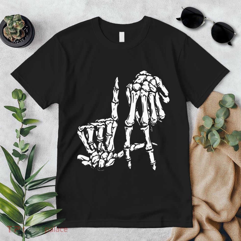 La Hand Sign Lazy Diy Halloween Costume Skeleton Los Angeles Premium T-Shirt