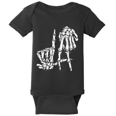 La Hand Sign Lazy Diy Halloween Costume Skeleton Los Angeles Baby Bodysuit