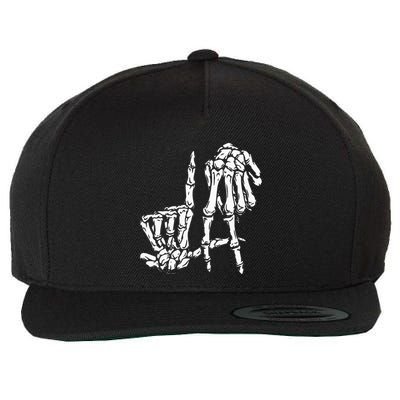 La Hand Sign Lazy Diy Halloween Costume Skeleton Los Angeles Wool Snapback Cap