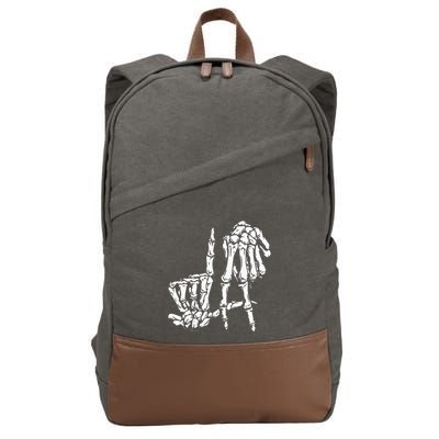 La Hand Sign Lazy Diy Halloween Costume Skeleton Los Angeles Cotton Canvas Backpack