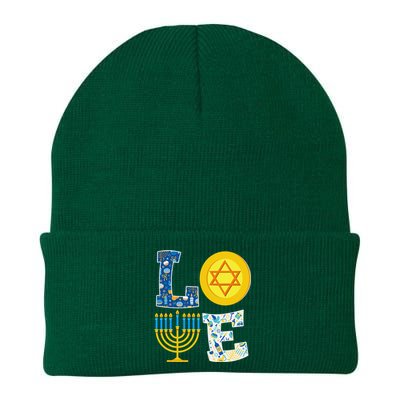 Love Hanukkah Shirt Chanukah Menorah Pajama Matching Family  Knit Cap Winter Beanie