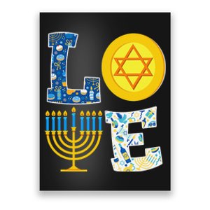 Love Hanukkah Shirt Chanukah Menorah Pajama Matching Family  Poster