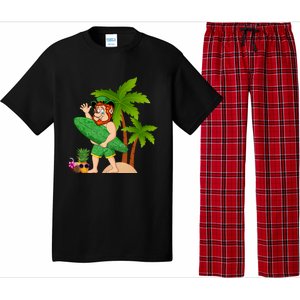 Leprechaun Hawaiian Surfing St Patricks Day Hawaii Gift Pajama Set