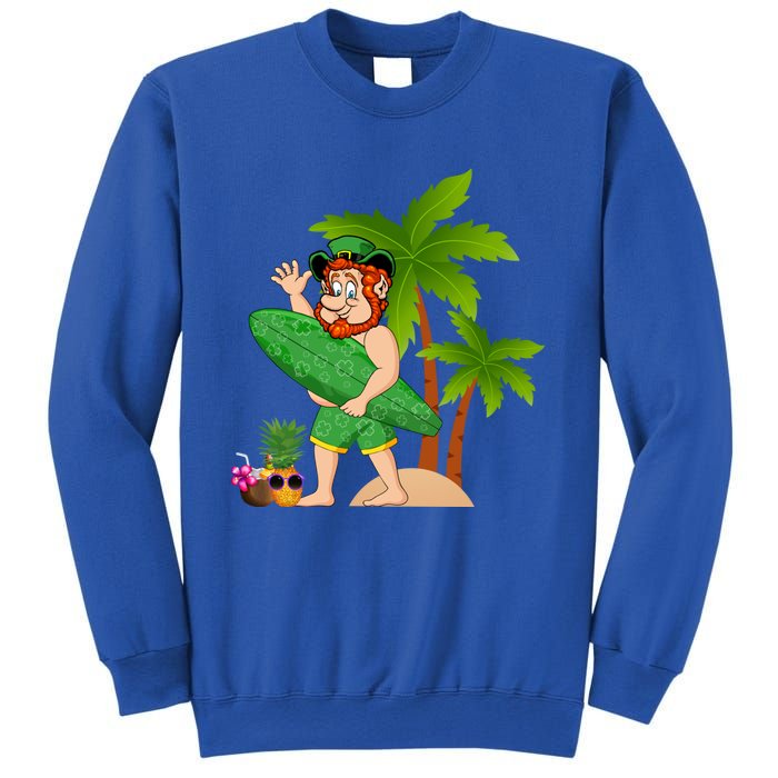 Leprechaun Hawaiian Surfing St Patricks Day Hawaii Gift Sweatshirt