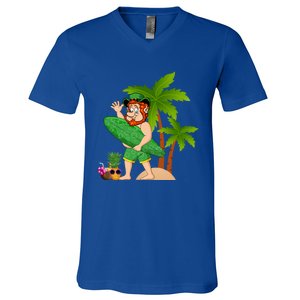 Leprechaun Hawaiian Surfing St Patricks Day Hawaii Gift V-Neck T-Shirt