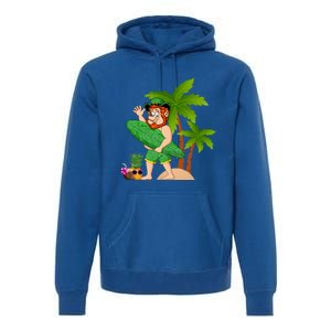 Leprechaun Hawaiian Surfing St Patricks Day Hawaii Gift Premium Hoodie