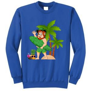 Leprechaun Hawaiian Surfing St Patricks Day Hawaii Gift Tall Sweatshirt