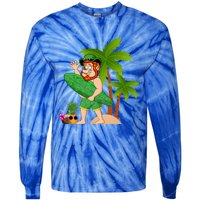 Leprechaun Hawaiian Surfing St Patricks Day Hawaii Gift Tie-Dye Long Sleeve Shirt