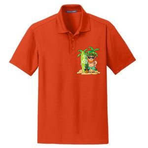 Leprechaun Hawaiian Surfing St Patricks Day Hawaii Great Gift Dry Zone Grid Polo