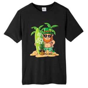 Leprechaun Hawaiian Surfing St Patricks Day Hawaii Great Gift Tall Fusion ChromaSoft Performance T-Shirt