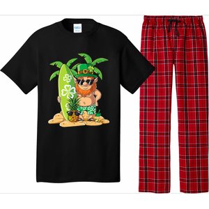 Leprechaun Hawaiian Surfing St Patricks Day Hawaii Great Gift Pajama Set