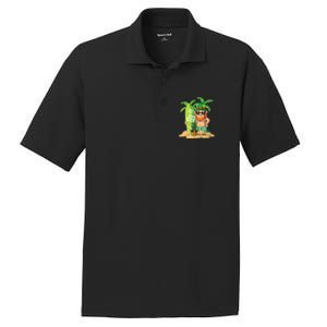 Leprechaun Hawaiian Surfing St Patricks Day Hawaii Great Gift PosiCharge RacerMesh Polo