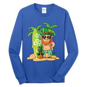 Leprechaun Hawaiian Surfing St Patricks Day Hawaii Great Gift Tall Long Sleeve T-Shirt