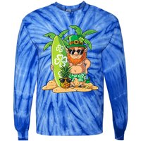 Leprechaun Hawaiian Surfing St Patricks Day Hawaii Great Gift Tie-Dye Long Sleeve Shirt