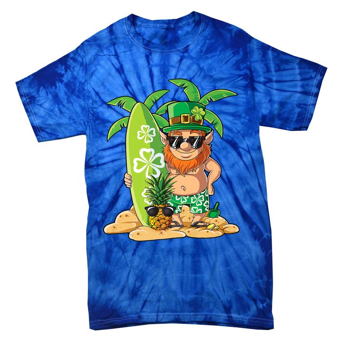 Leprechaun Hawaiian Surfing St Patricks Day Hawaii Great Gift Tie-Dye T-Shirt