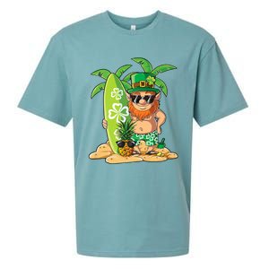 Leprechaun Hawaiian Surfing St Patricks Day Hawaii Great Gift Sueded Cloud Jersey T-Shirt