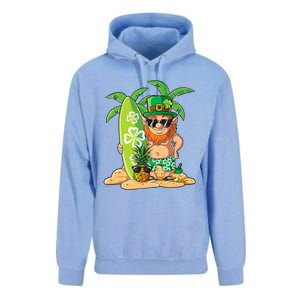 Leprechaun Hawaiian Surfing St Patricks Day Hawaii Great Gift Unisex Surf Hoodie