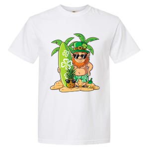 Leprechaun Hawaiian Surfing St Patricks Day Hawaii Great Gift Garment-Dyed Heavyweight T-Shirt