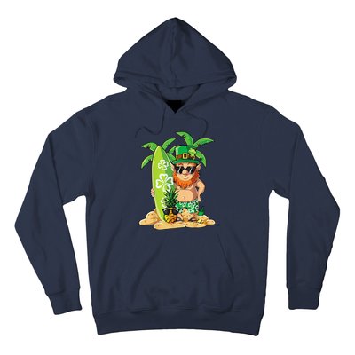 Leprechaun Hawaiian Surfing St Patricks Day Hawaii Hoodie