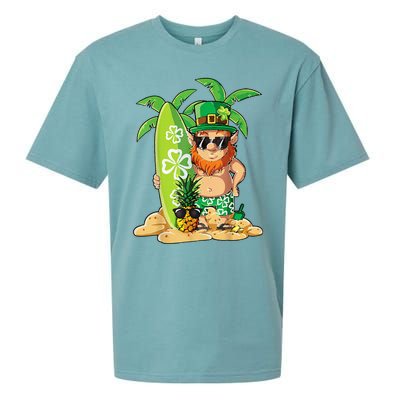 Leprechaun Hawaiian Surfing St Patricks Day Hawaii Sueded Cloud Jersey T-Shirt