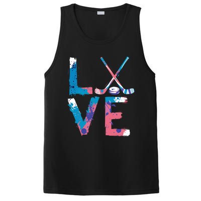 Love Hockey Sport Fans Passion Fun Ice Hockey Gift PosiCharge Competitor Tank