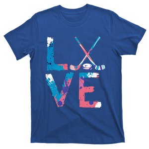 Love Hockey Sport Fans Passion Fun Ice Hockey Gift T-Shirt