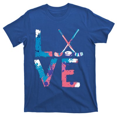 Love Hockey Sport Fans Passion Fun Ice Hockey Gift T-Shirt