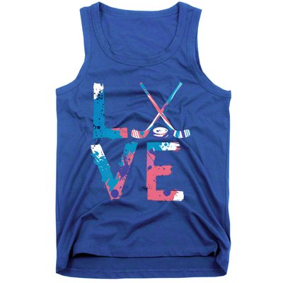 Love Hockey Sport Fans Passion Fun Ice Hockey Gift Tank Top