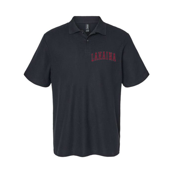 Lahaina Hawaii Souvenir Vacation College Style Text Softstyle Adult Sport Polo