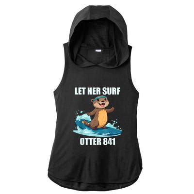 Let Her Surf Otter 841 Ladies PosiCharge Tri-Blend Wicking Draft Hoodie Tank