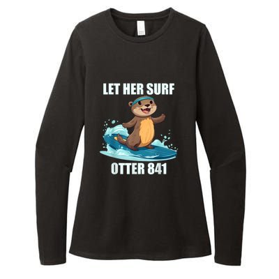 Let Her Surf Otter 841 Womens CVC Long Sleeve Shirt