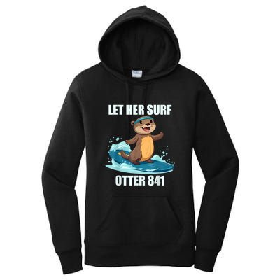 Let Her Surf Otter 841 Women's Pullover Hoodie