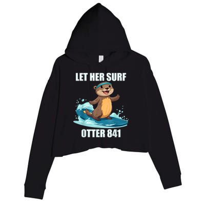 Let Her Surf Otter 841 Crop Fleece Hoodie