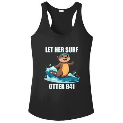 Let Her Surf Otter 841 Ladies PosiCharge Competitor Racerback Tank