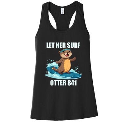 Let Her Surf Otter 841 Women's Racerback Tank