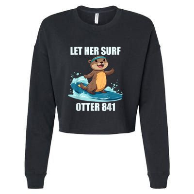 Let Her Surf Otter 841 Cropped Pullover Crew